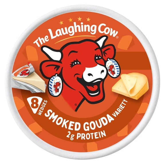 The Laughing Cow® Creamy Smoked Gouda Variety Spreadable Cheese Wedges, 5.4 oz