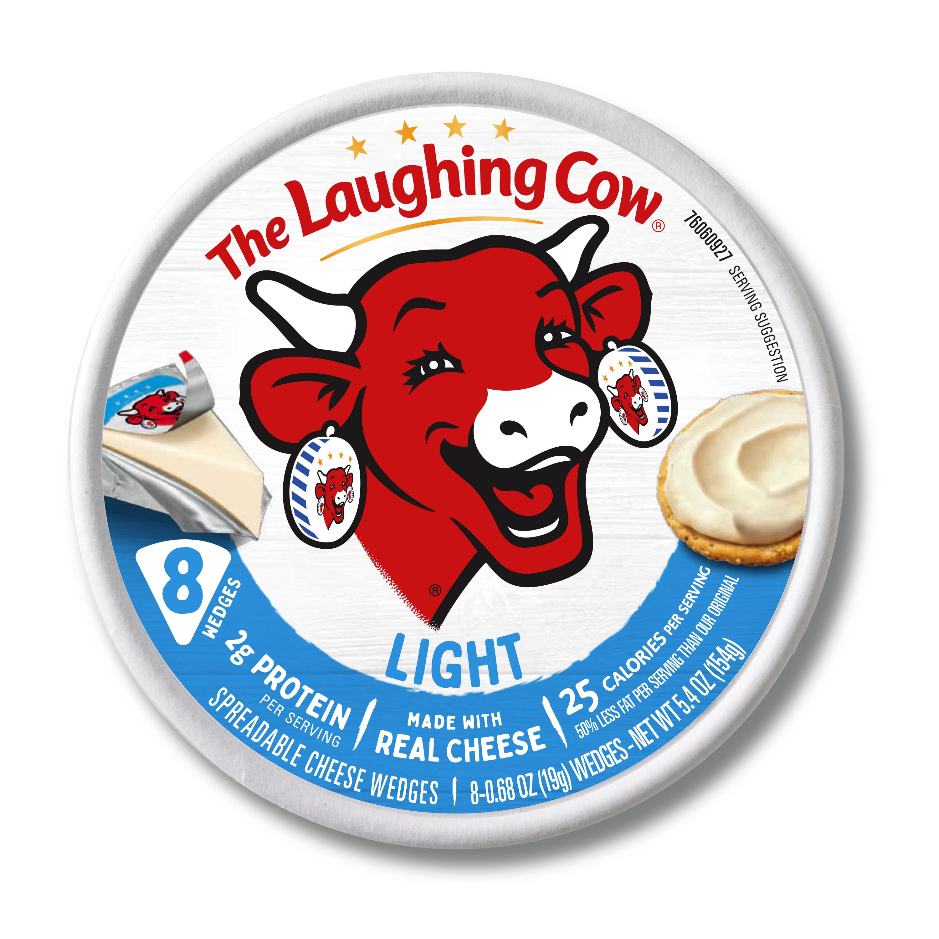 The Laughing Cow Light Spreadable Cheese Wedges, 5.4 oz, Box, Refrigerated