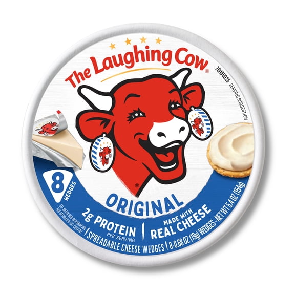 The Laughing Cow Creamy Original Spreadable Cheese Wedges, 5.4 oz Box (8 Count)