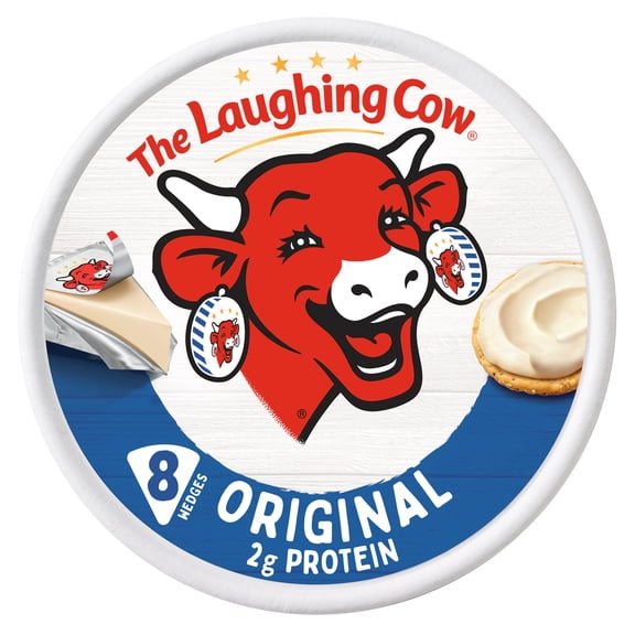 The Laughing Cow Creamy Original Spreadable Cheese Wedges, 5.4 oz Box (8 Count)