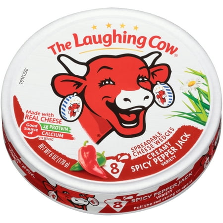 The Laughing Cow Spicy Pepper Jack Spreadable Cheese Wedge 6oz