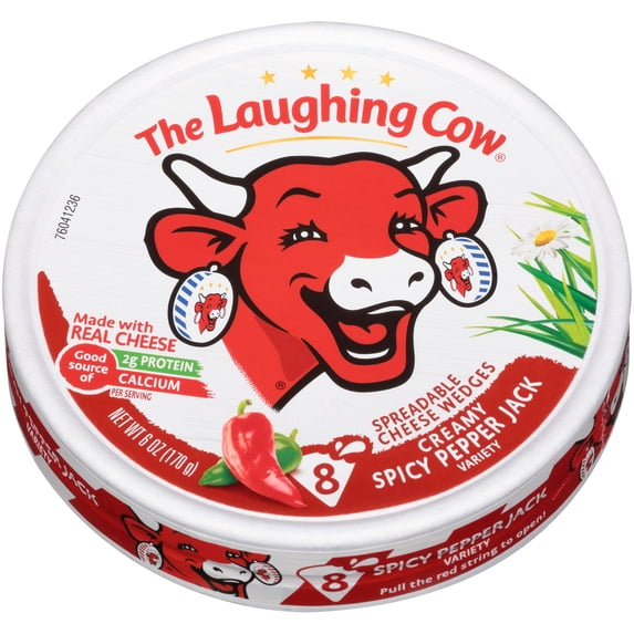 The Laughing Cow Spicy Pepper Jack Spreadable Cheese Wedge 6oz