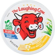 The Laughing Cow White Cheddar Spreadable Cheese Wedge, 5.4 oz Box. Refrigerated