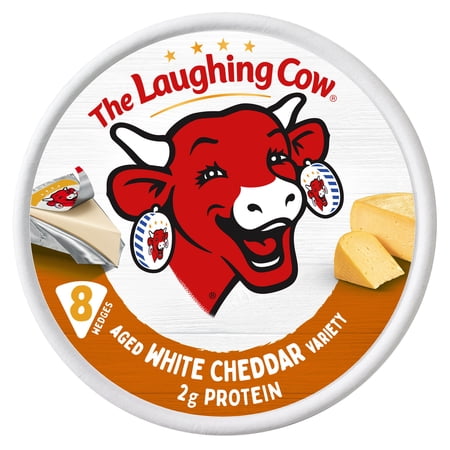 The Laughing Cow® Creamy White Cheddar Variety Spreadable Cheese Wedges, 5.4 oz Box (8 Count)