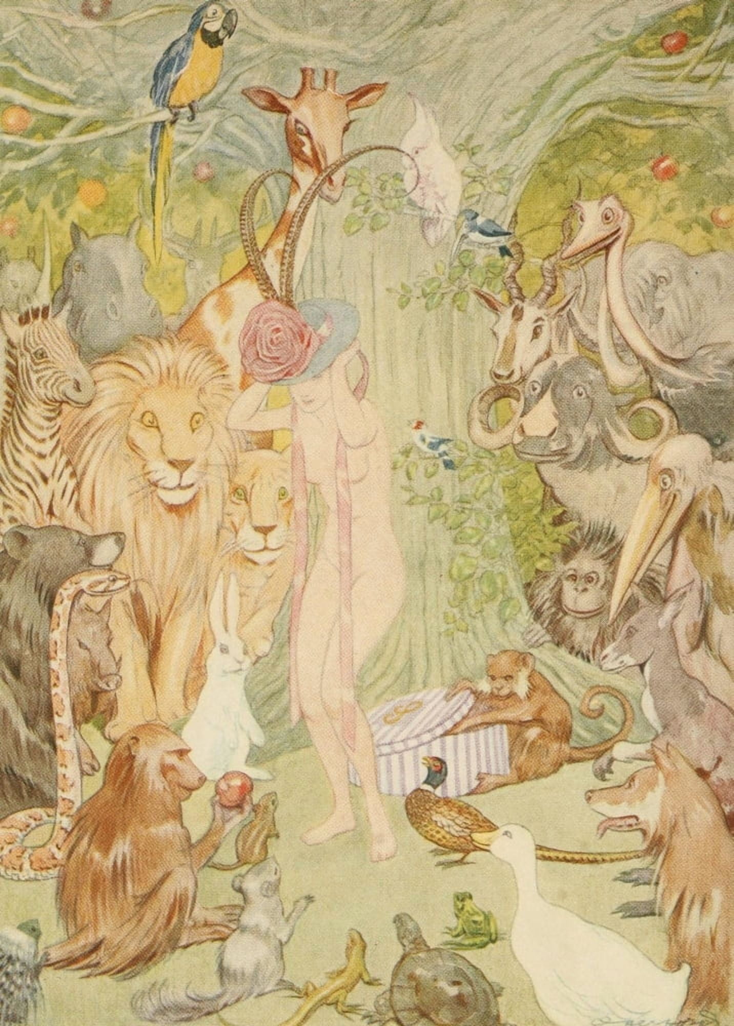 The Laughing Willow 1918 Apropos de Rien Canvas Art - Oliver Herford (18 x 24)
