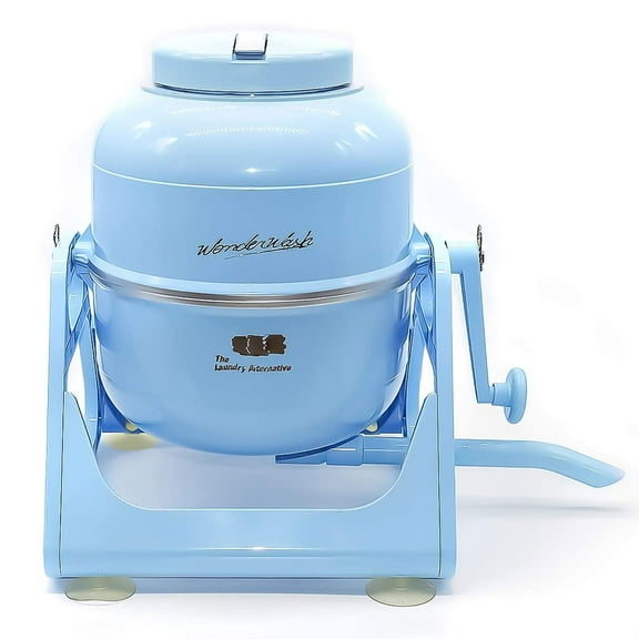 The Laundry Alternative Wonder Wash Retro Portable Mini Washing Machine, Blue