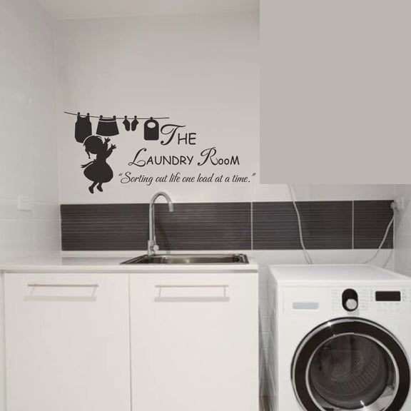 The Laundry Room Sorting Out Vinyl Laundry Room Wall Decal Quote Letter Words Wall Art Sticker Black
