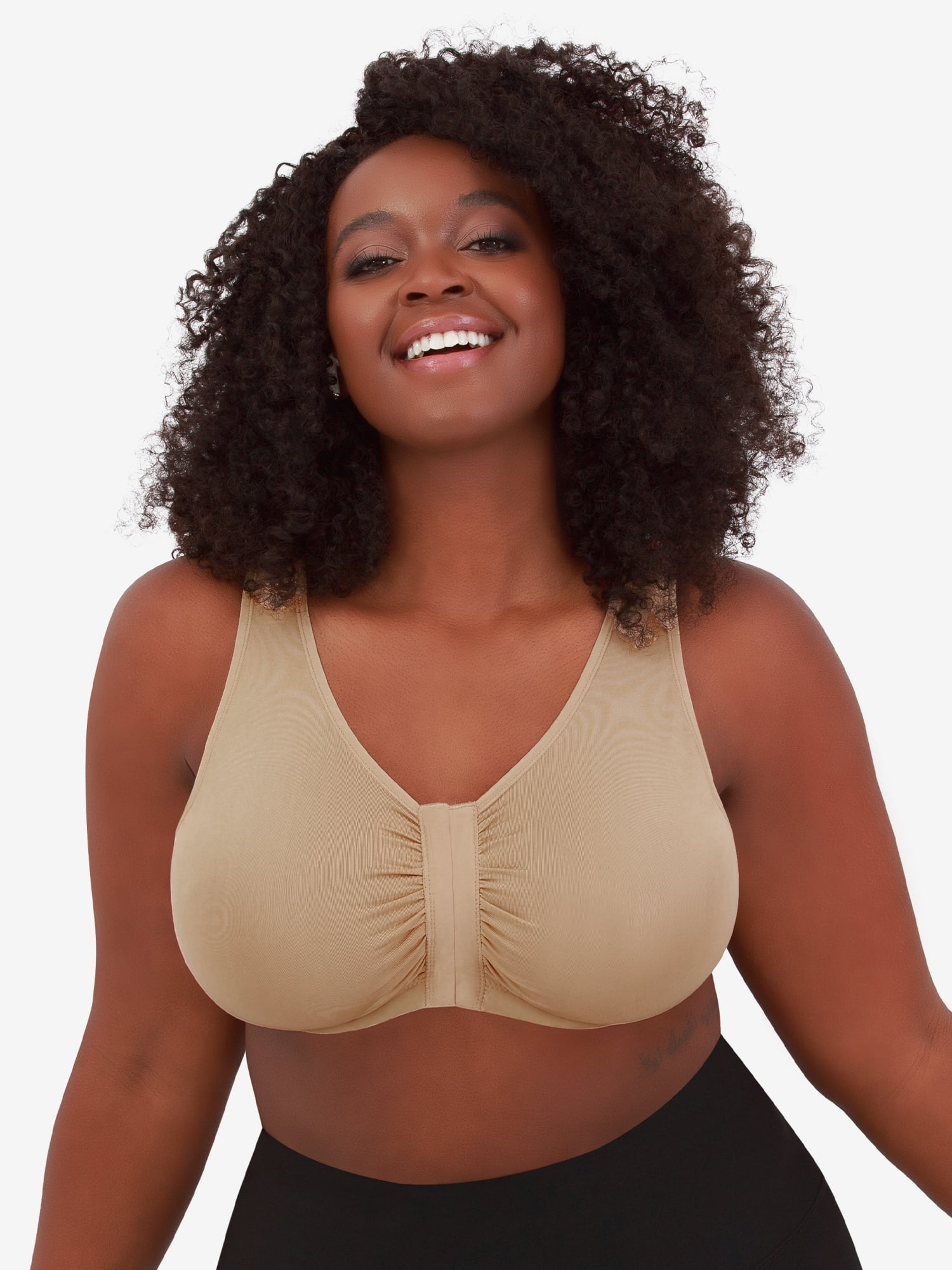 Leading Lady, The Laurel, Unpadded Wireless Bra, Cooling Fabric, Front Close Bra, Seamless, Light Support, Comfort Bra, Padded Straps (Women's & Women's Plus)