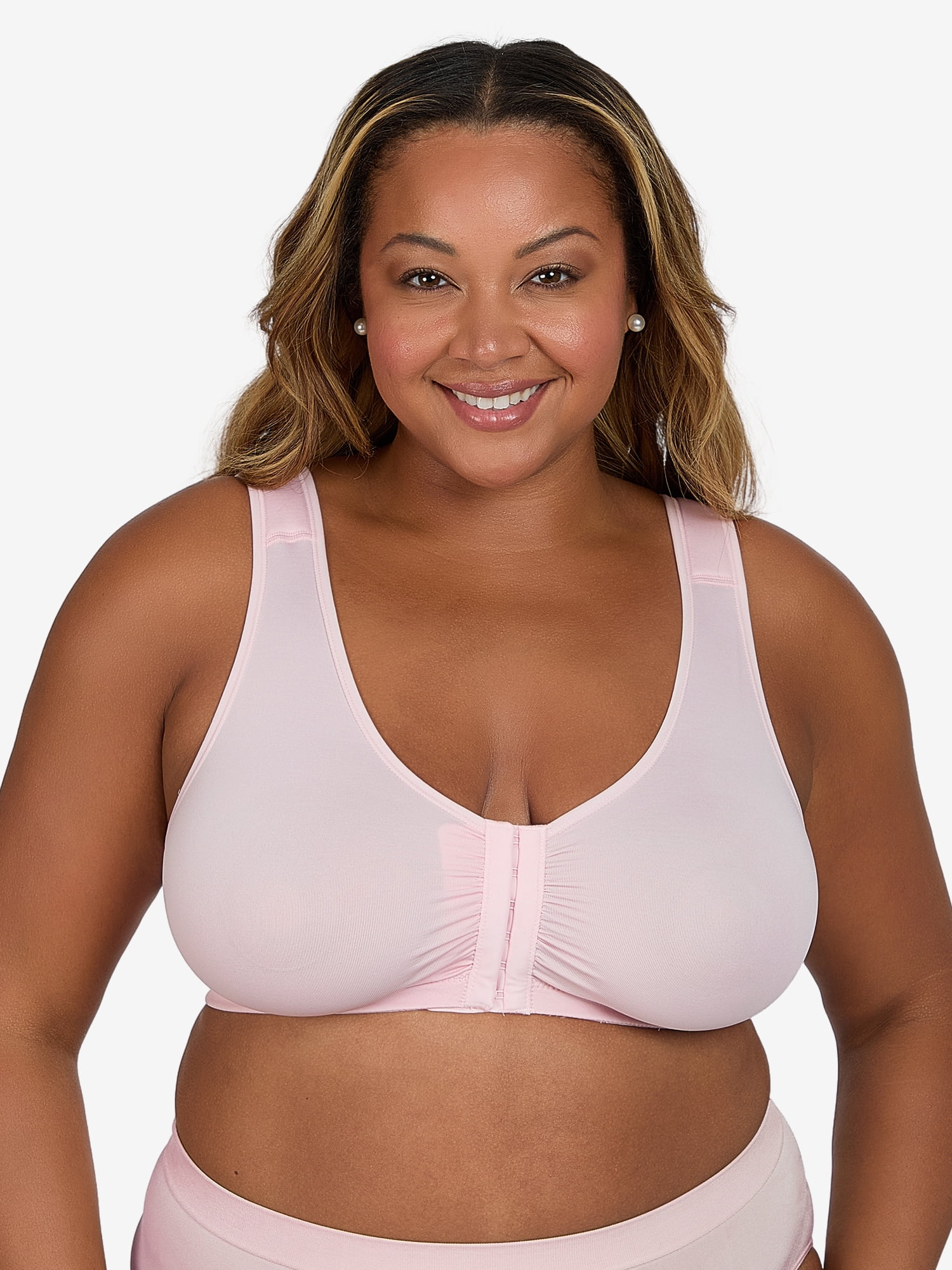 Leading Lady, The Laurel, Unpadded Wireless Bra, Cooling Fabric, Front Close Bra, Seamless, Light Support, Comfort Bra, Padded Straps (Women's & Women's Plus)