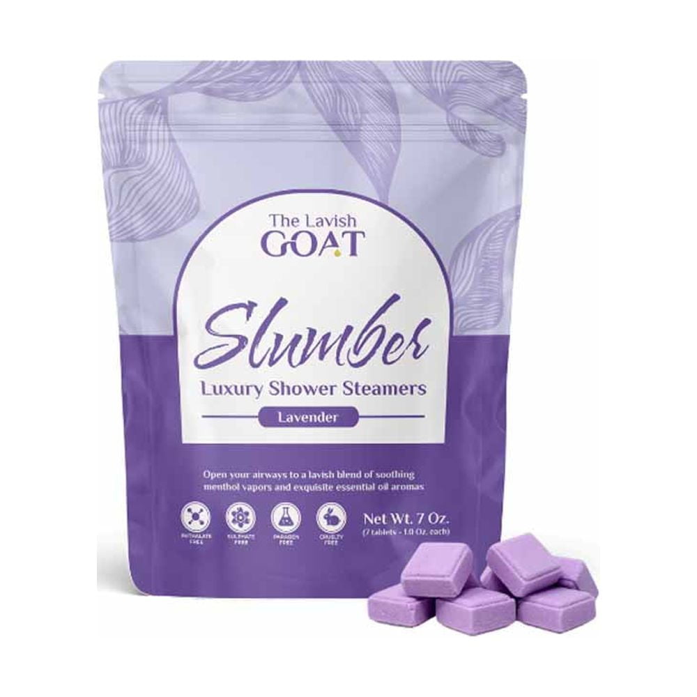 The Lavish Goat, Menthol Infused Lavender Shower Steamers 7 Pack