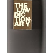 Pre-Owned The law dictionary (Paperback) 0870841475 9780870841477