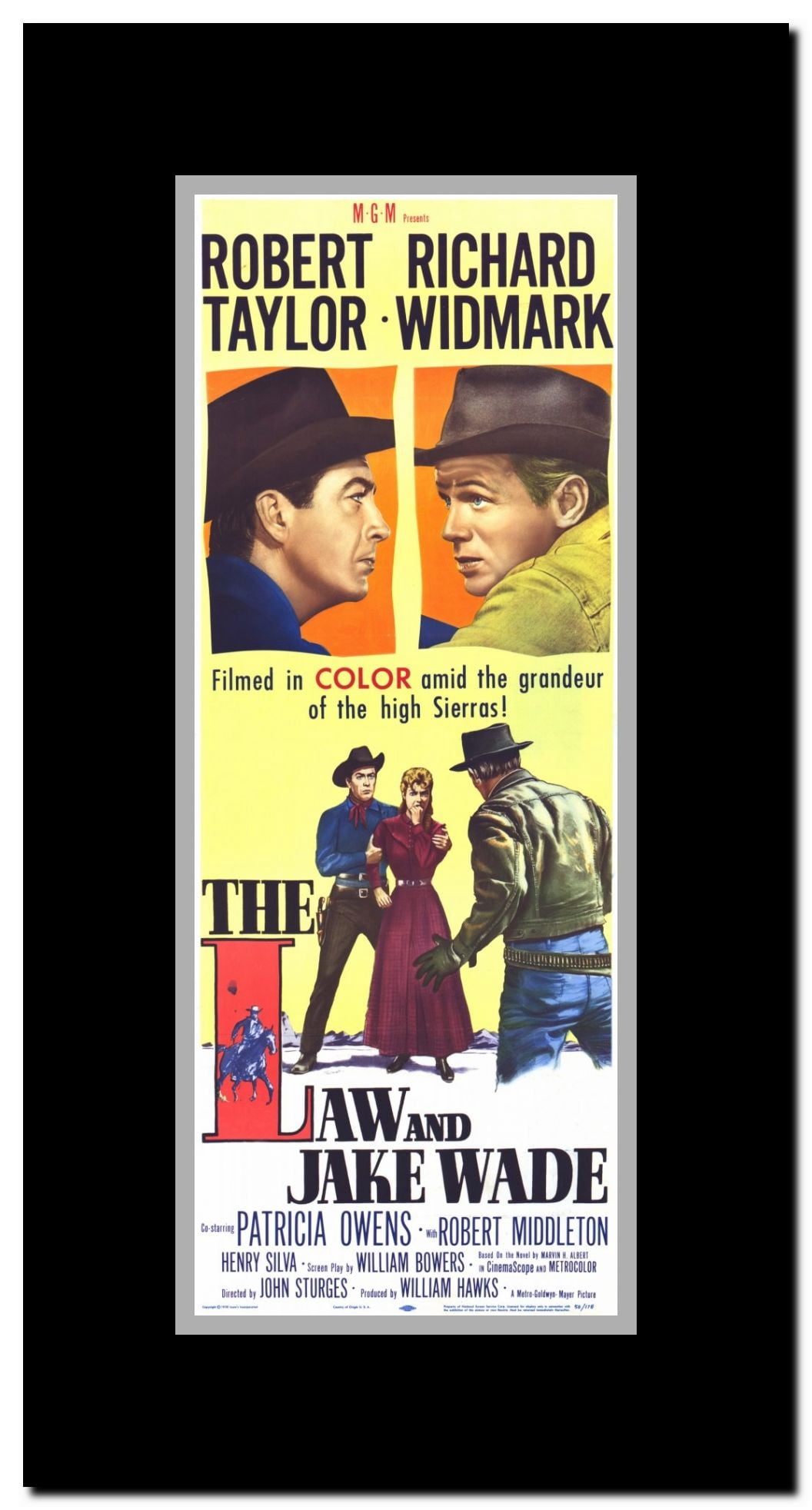 The Law and Jake Wade Framed Movie Poster