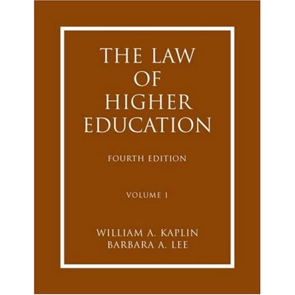 Pre-Owned The Law of Higher Education (Hardcover) 0787970948 9780787970949