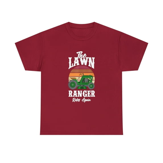 The Lawn Ranger Rides Again Funny Lawn Mower Landscaper Tshirt