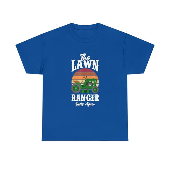 The Lawn Ranger Rides Again Funny Lawn Mower Landscaper Tshirt
