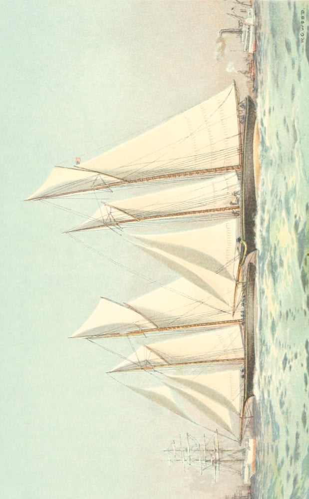The Lawson History of the Americas Cup 1902 Madeleine & Countess of Dufferin Canvas Art - Worden G Wood (18 x 24)
