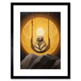 thumbnail image 1 of The Lazy Overlord Sloth at Full Moon Abstract Surrealist Painting Artwork Framed Wall Art Print 9X7 Inch, 1 of 5