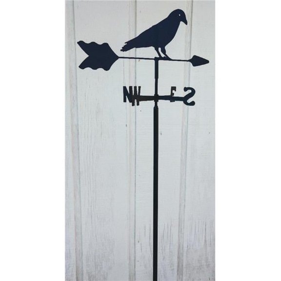 The Lazy Scroll Crow Garden Mount Weathervane