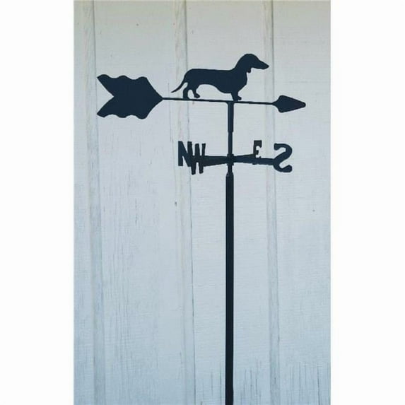 The Lazy Scroll Dachshund Garden Mount Weathervane