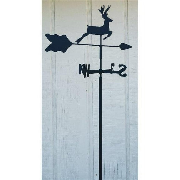 The Lazy Scroll Deer Garden Mount Weathervane