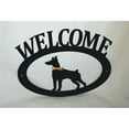 thumbnail image 1 of The Lazy Scroll  Doberman Pinscher Metal Welcome Sign, 1 of 1
