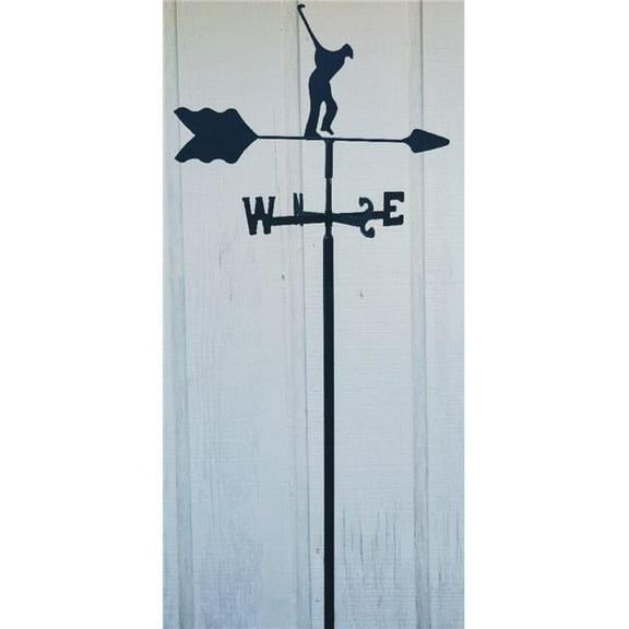 The Lazy Scroll  Golfer Garden Mount Weathervane