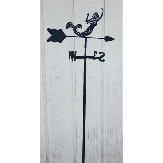 The Lazy Scroll Mermaid Garden Mount Weathervane