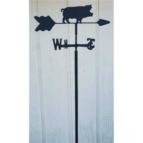 The Lazy Scroll Pig Garden Mount Weathervane