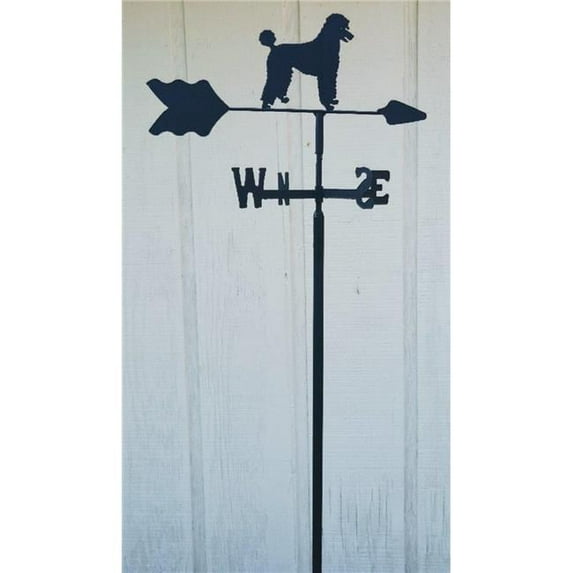 The Lazy Scroll Poodle Garden Mount Weathervane