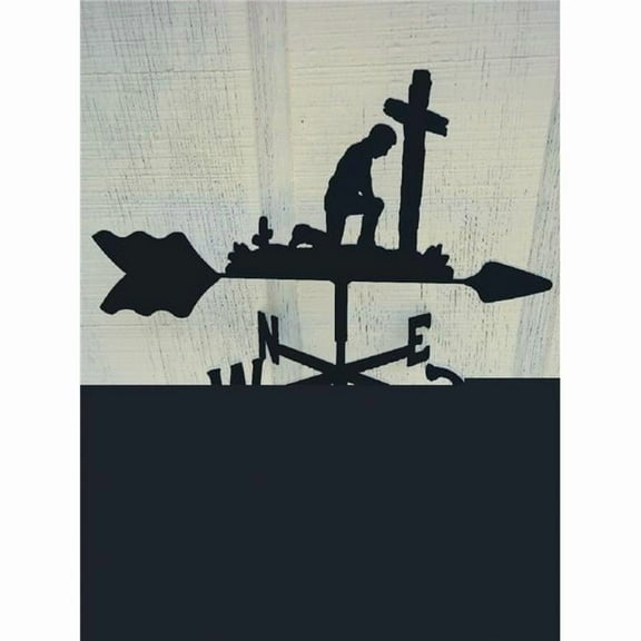 The Lazy Scroll Praying Man Roof Mount Weathervane