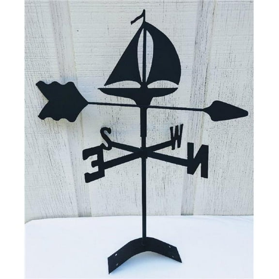 The Lazy Scroll  Sailboat Roof Mount Weathervane
