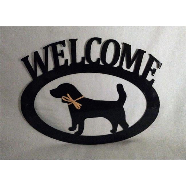 The Lazy Scroll beaglewelcome Beagle Metal Welcome Sign - Walmart.com