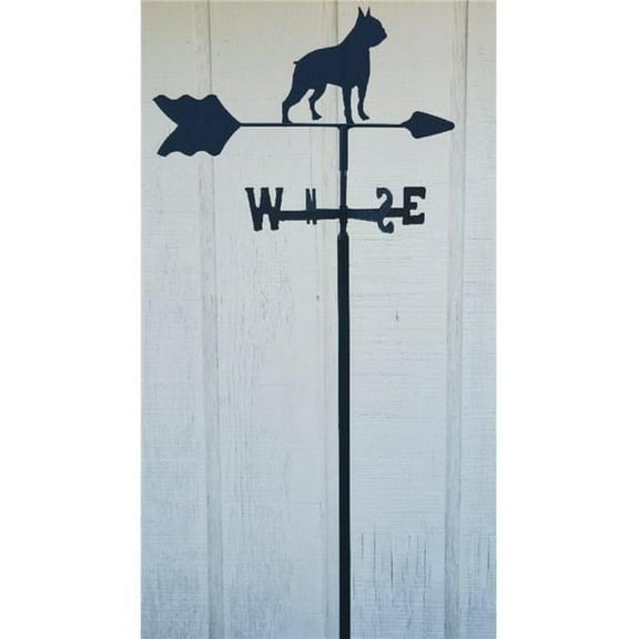 The Lazy Scroll bostonin Boston Terrier Garden Mount Weathervane