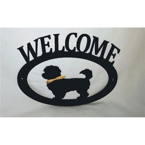 The Lazy Scroll havanesewelcome Havanese Metal Welcome Sign