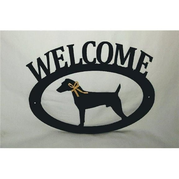 The Lazy Scroll jackwelcome Jack Russell Terrier Metal Welcome Sign