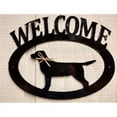 thumbnail image 1 of The Lazy Scroll labwelcome Labrador Retriever Metal Welcome Sign, 1 of 1
