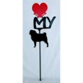 thumbnail image 1 of The Lazy Scroll pugheart Pug Love My Heart Sign, 1 of 1