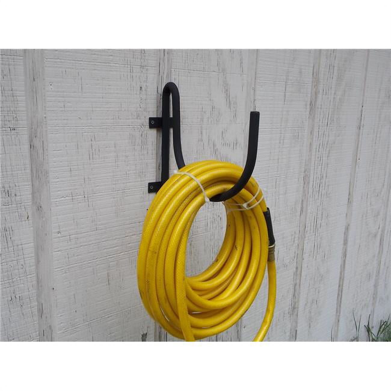 Black Wrought Iron Wall Mount Garden Hose Holder