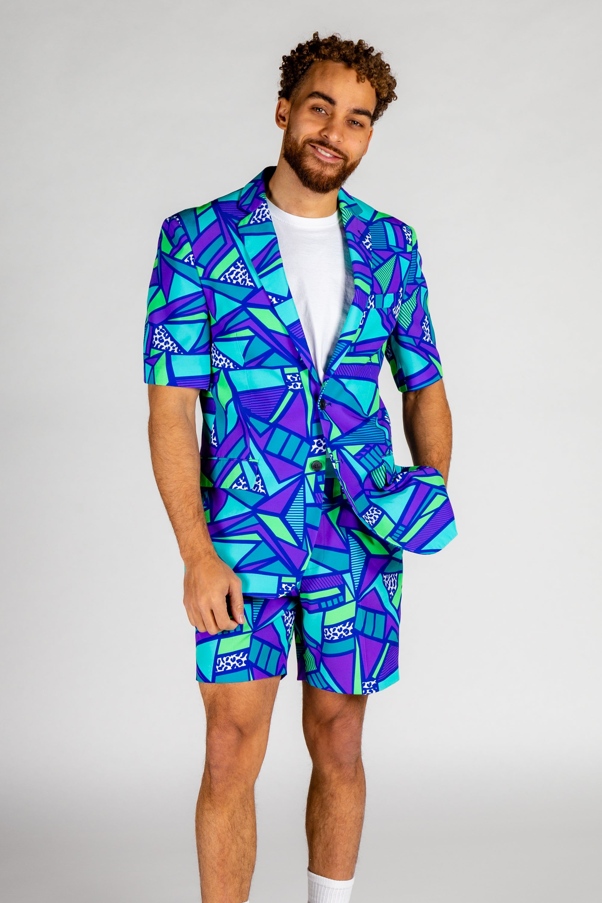 Neon blue blazer hotsell