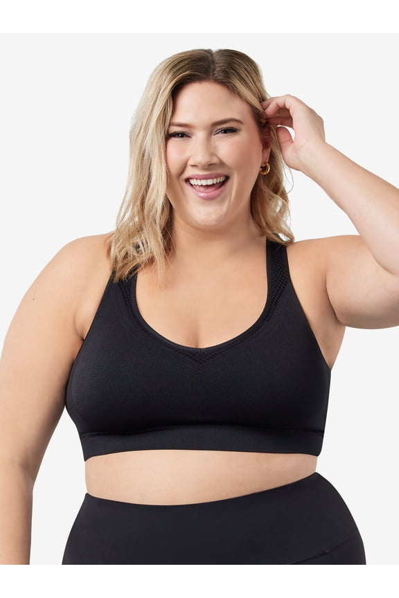 , The Lea, Racerback Sports Bra, Cooling Mesh Ventilation, Moisture Wicking, Medium Impact Supprt, Removable Pads (Women's & Women's Plus)