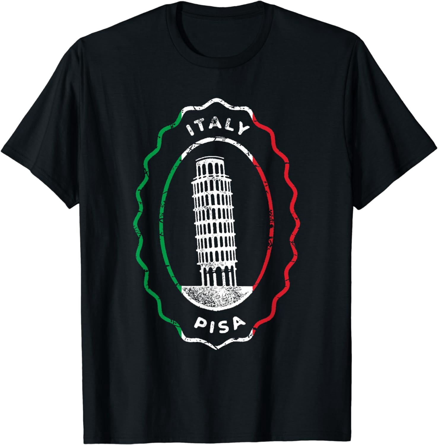 T-shirt Pise Toscane Italie - Noir - Homme - Neuf Avec étiquettes