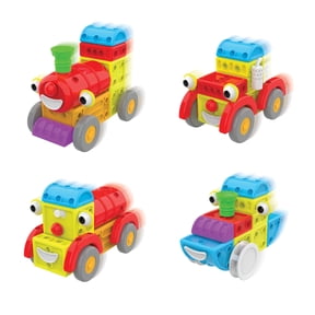 The Learning Journey 4 In 1 Around Town Construction Set Toys for Kids Ages 3+, Motorized Vehicles
