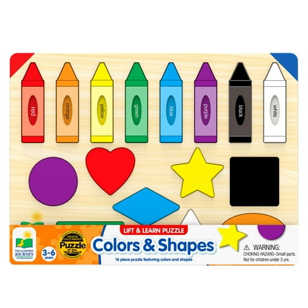 The Learning Journey Lift & Learn Puzzle - Colors & Shapes: 16 Pcs