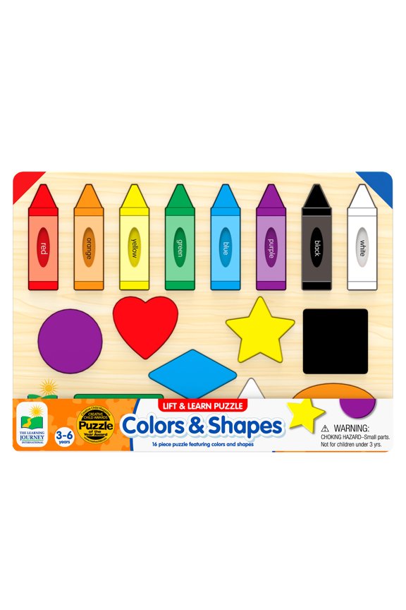 Lift & Learn Puzzle - Colors & Shapes: 16 Pcs
