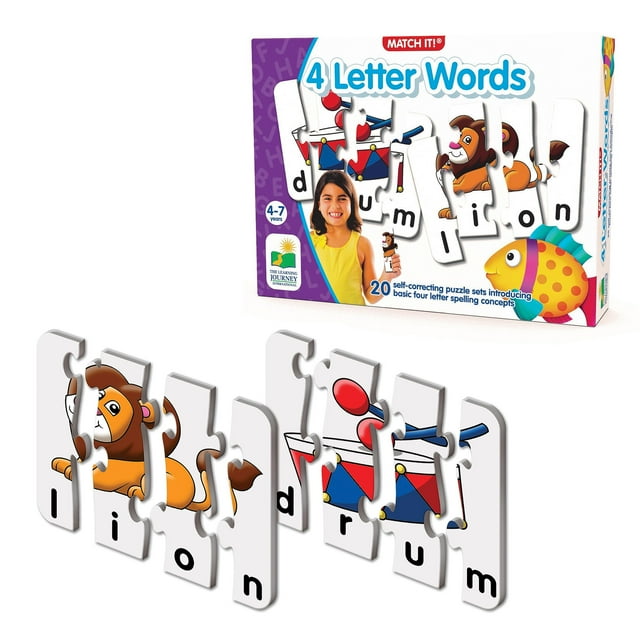 The Learning Journey Match It! 4 Letter Words 20 Piece Self