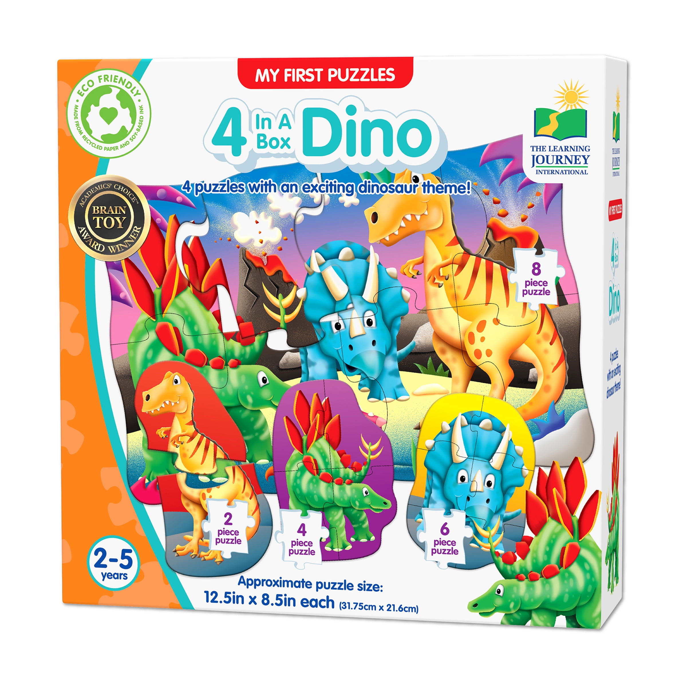 The Learning Journey My First Puzzle Set, 4-in-a-Box, Dino