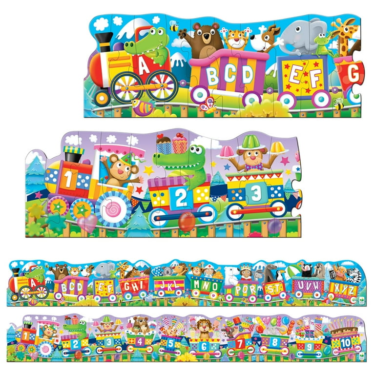 The Learning Journey Puzzle Doubles, Giant ABC and 123 Train Floor Puzzles