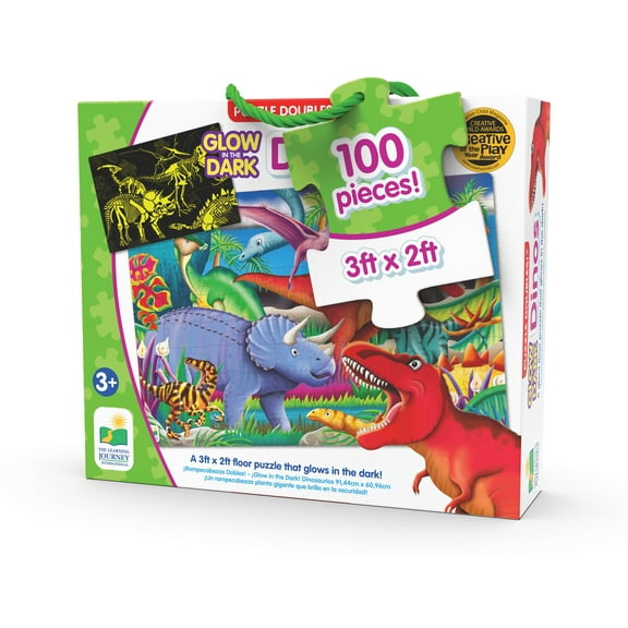 The Learning Journey Puzzle Doubles, Glow In The Dark, Dino