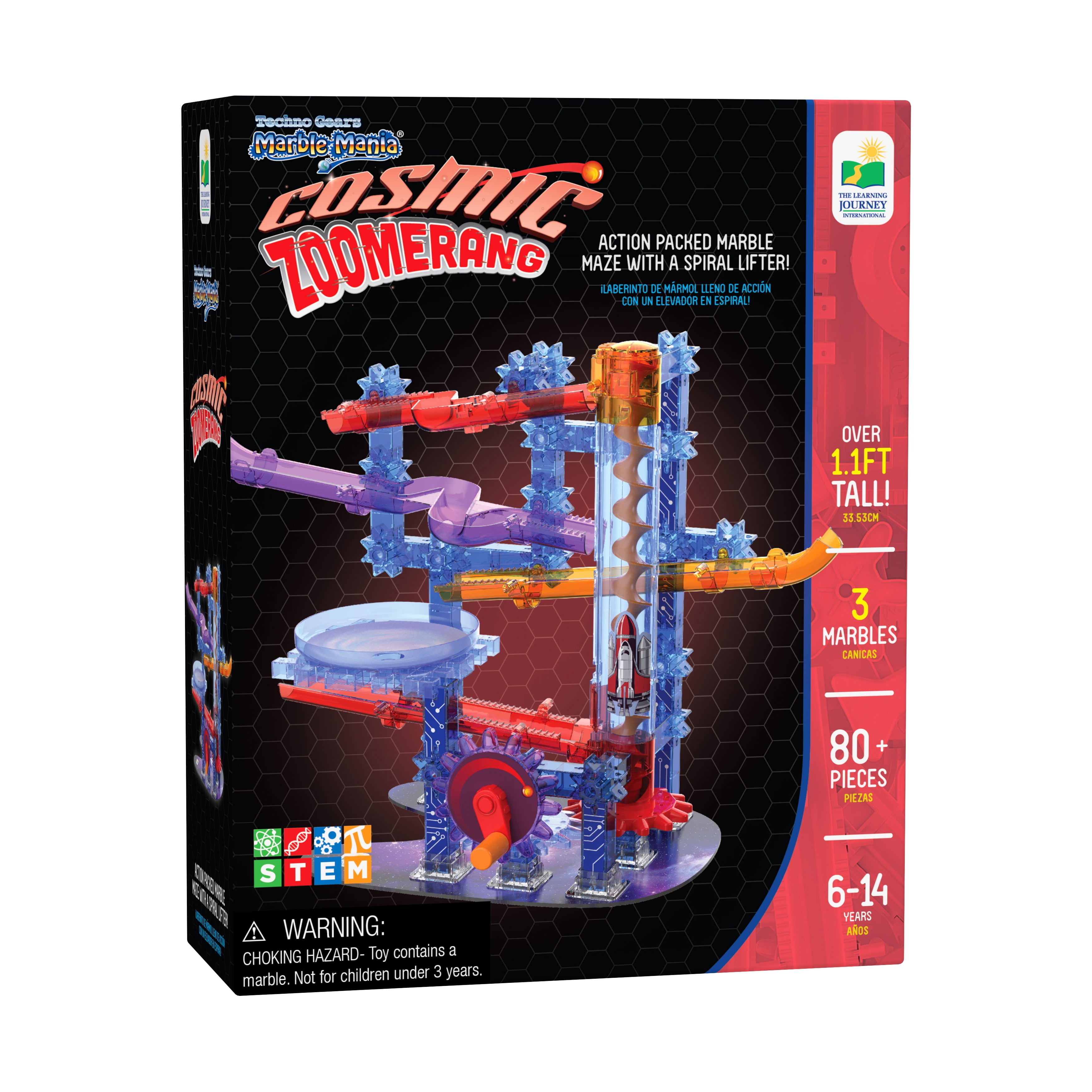 The Learning Journey Techno Gears Marble Mania - Cosmic Zoomerang: 80+ Pcs