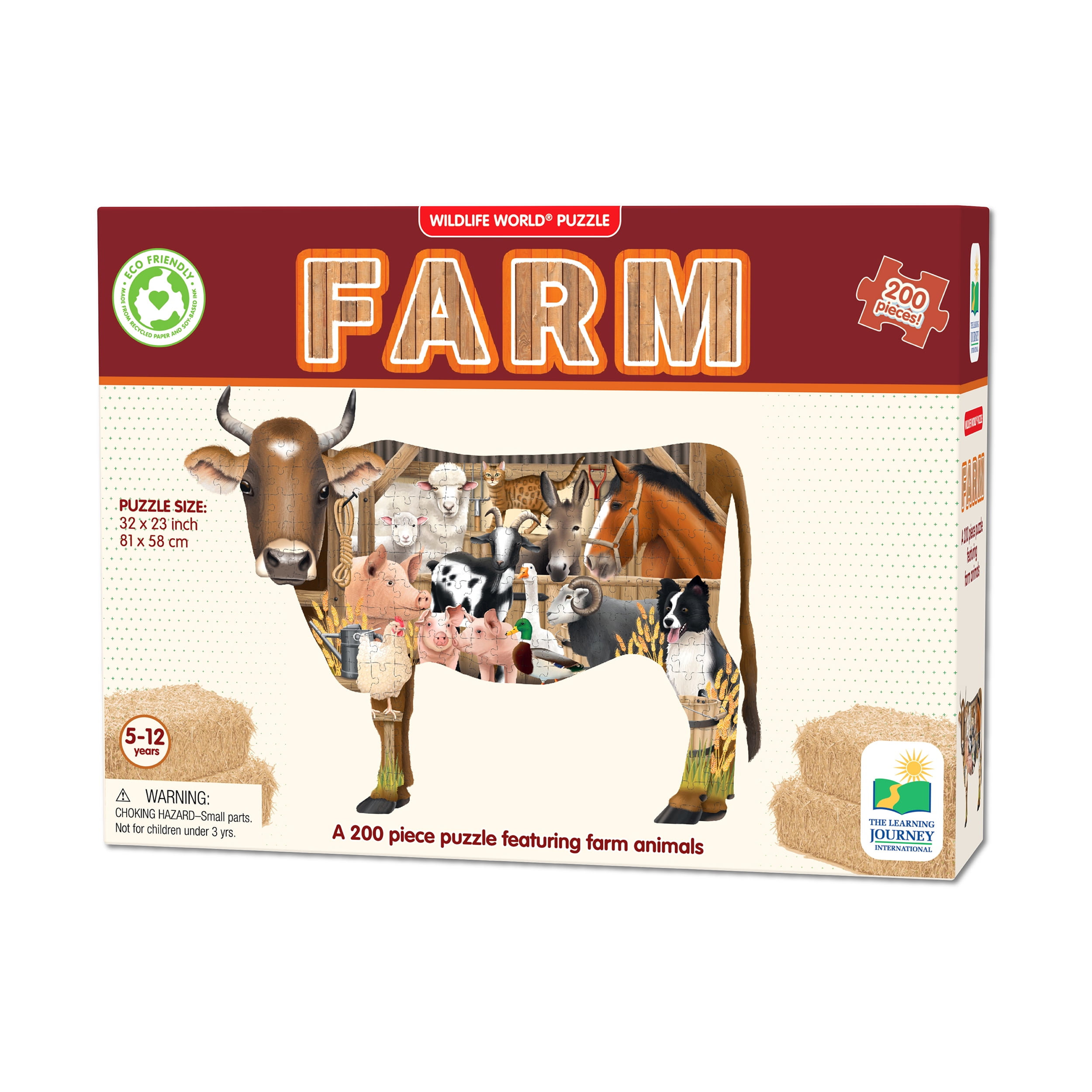 The Learning Journey Wildlife World Farm Puzzle - 200 Pcs Cow